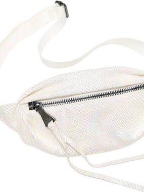 Aimee Kestenberg Leather Convertible Milan Belt Bag Hologram Snake